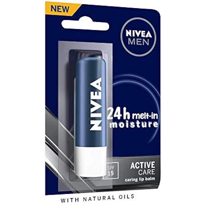 Nivea MEN ACTIVE CARE LIP BALM, 4G (PACK OF 3), TRANSPARENT - Image 3